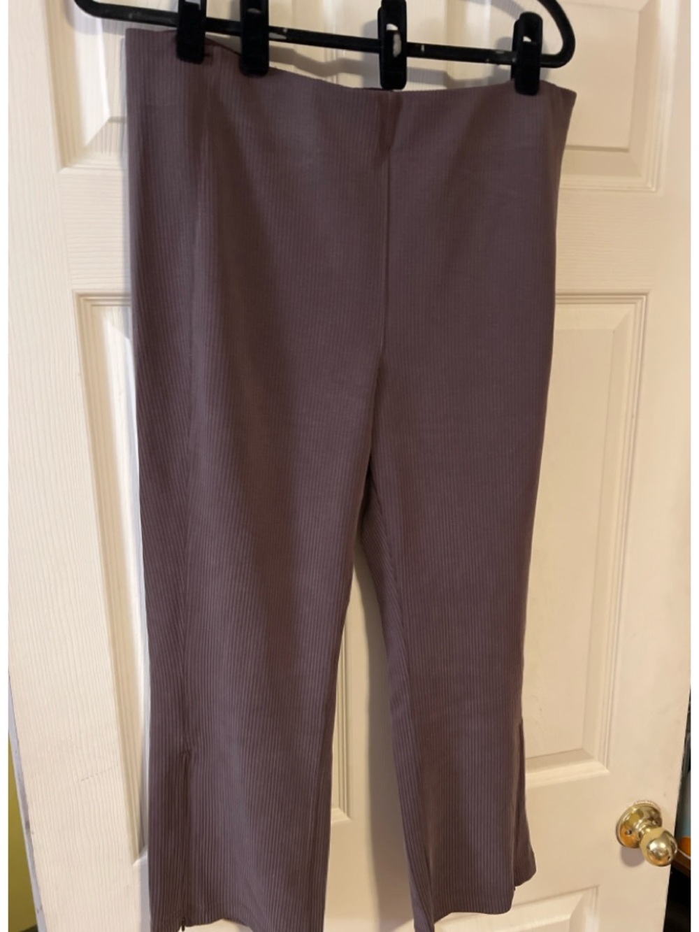 #308 Lululemon Rib Softstreme Zip-Leg High-Rise Cropped Pant 25" Espresso Sz 14